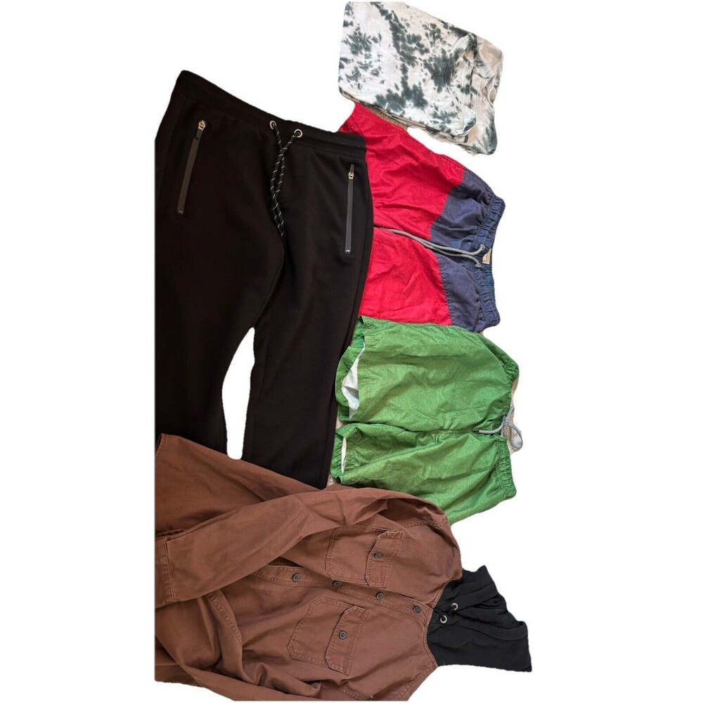 Lot Of 6 Men’s Clothing, Size Small Or XS , Jacket, Swimsuit, Sweatpants, Aero